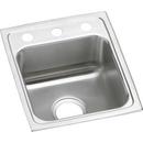 15 x 17-1/2 in. No Hole Stainless Steel Single Bowl Drop-in Kitchen Sink in Lustrous Satin