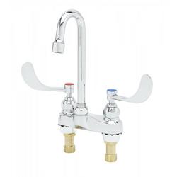 Two Handle Centerset Bathroom Sink Faucet in Chrome Plated