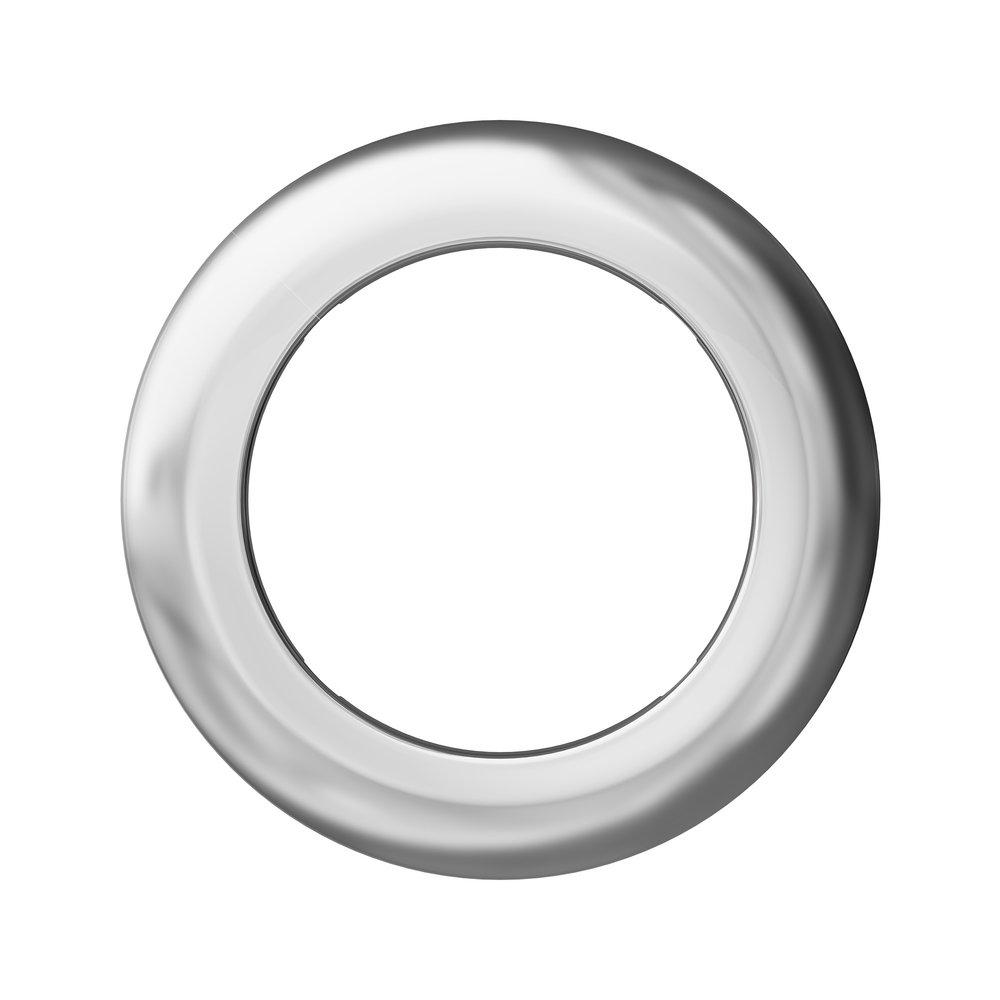 Jones Stephens Chrome Plated 1-1/4 in. Plastic Hinged Escutcheon 