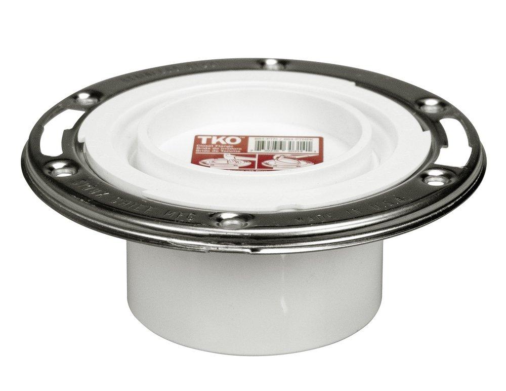 Sioux Chief White Tko 3 x 4 PVC Closet Flange With Stainless Steel Ring 