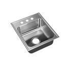 17 x 22 in. 3 Hole Stainless Steel Single Bowl Drop-in Kitchen Sink in No. 4
