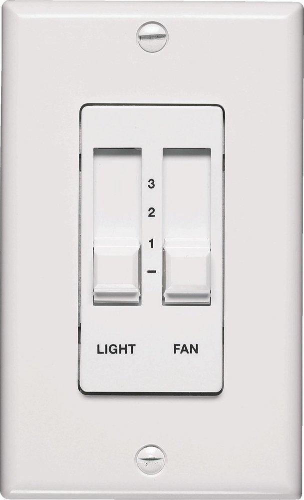 Quorum International White Sliding Fan and Light Control Wall Remote 