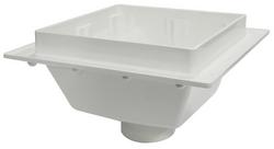 14-1/8 x 14-1/8 x 8-7/16 in. Floor Mount Plastic Floor Sink