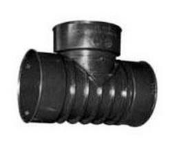 6 in. Snap Corrugated Straight HDPE Tee