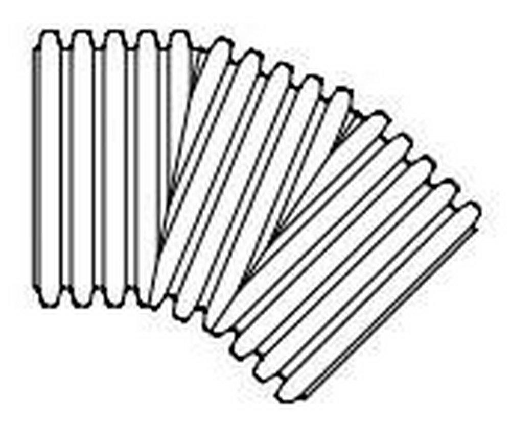ADS&reg; Black Bell End Fabricated Corrugated Straight HDPE 45 Degree Elbow 