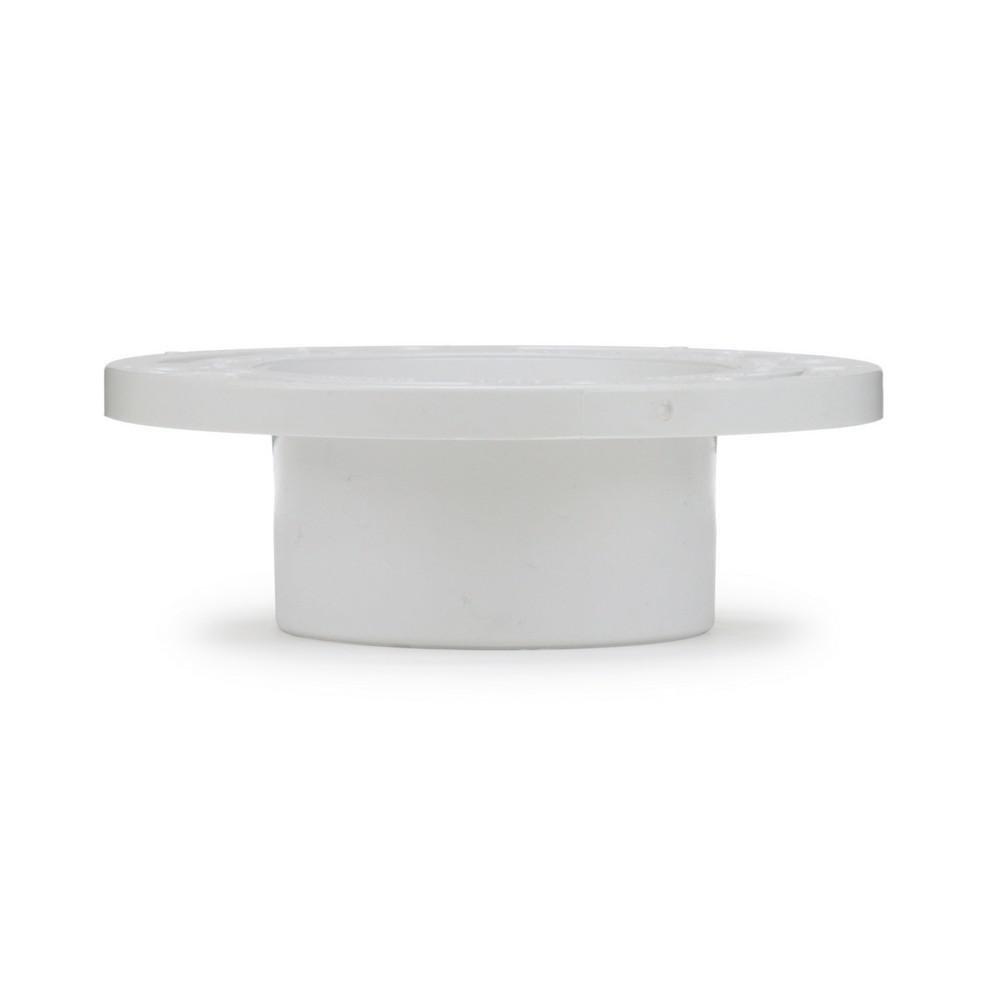 Oatey&reg; White 3 x 4 in. PVC Closet Flange without Test Cap 