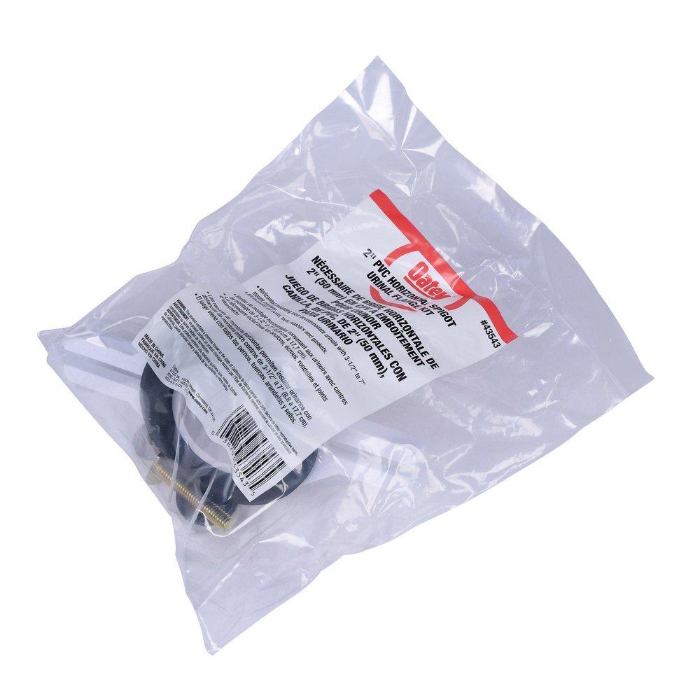 Oatey&reg; White 2 in. PVC Horizontal Spigot Urinal Flange Kit 