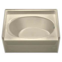 60 in. x 42 in. Soaker Alcove Bathtub with Left Drain in White