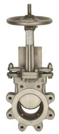 8 in. Stainless Steel Lined Resilient Seated Unidirectional Seated Lug Knife Gate Valve