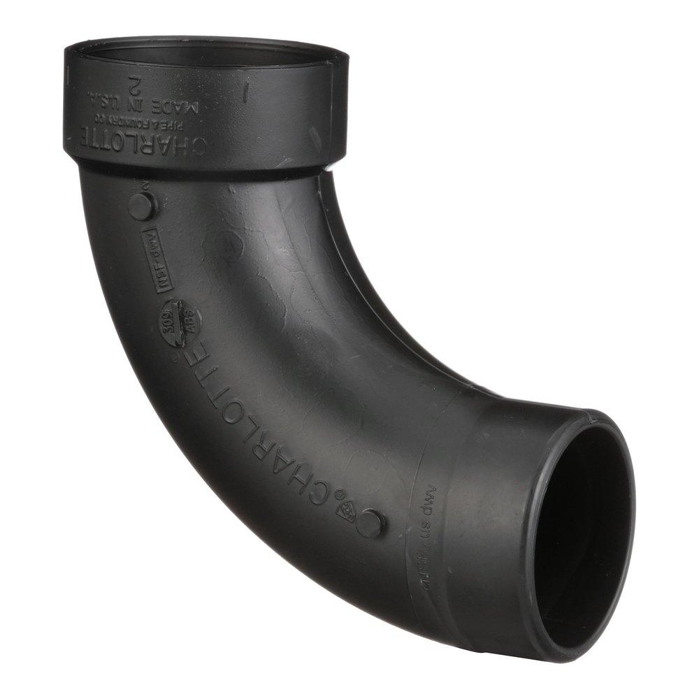 Black ABS DWV Long Turn 90&deg; Street Elbow 