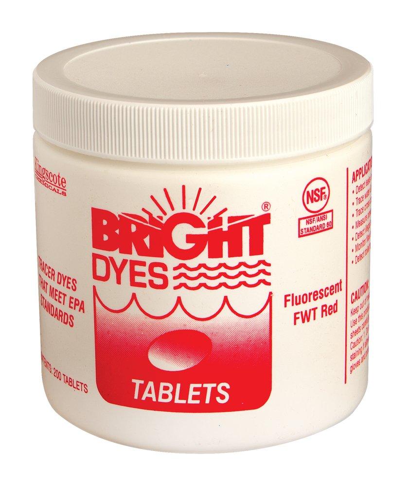 Kings Cote Chemicals Fluorescent Red Dye Tablets 