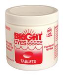 Dye Tablets in Fluorescent Red