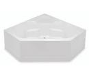 Aquatic White 60 in. Corner Bathtub 