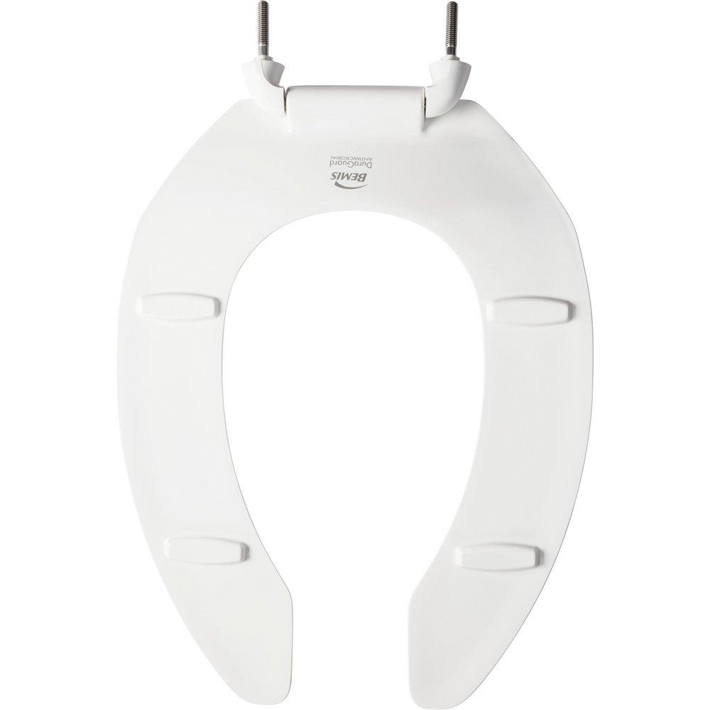 Bemis White Elongated Open Front Toilet Seat 