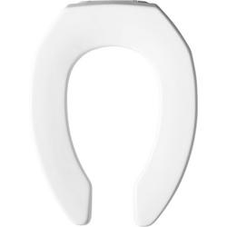 Elongated Open Front Toilet Seat in White