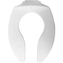 Elongated Open Front Toilet Seat in White