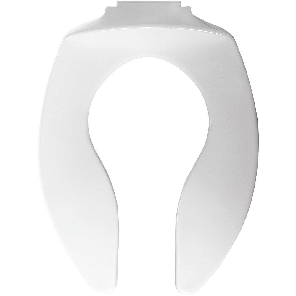 Church Seat White Elongated Open Front Toilet Seat 