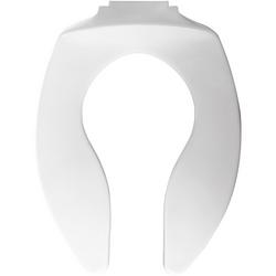 Elongated Open Front Toilet Seat in White