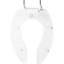 Bemis White Elongated Open Front Toilet Seat 