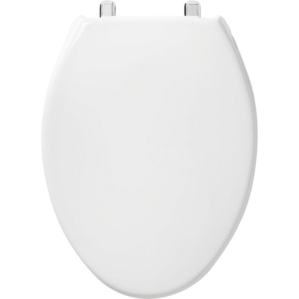 Bemis White Elongated Closed Front with Cover 