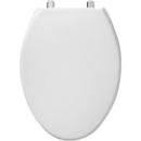 Bemis White Elongated Closed Front with Cover 