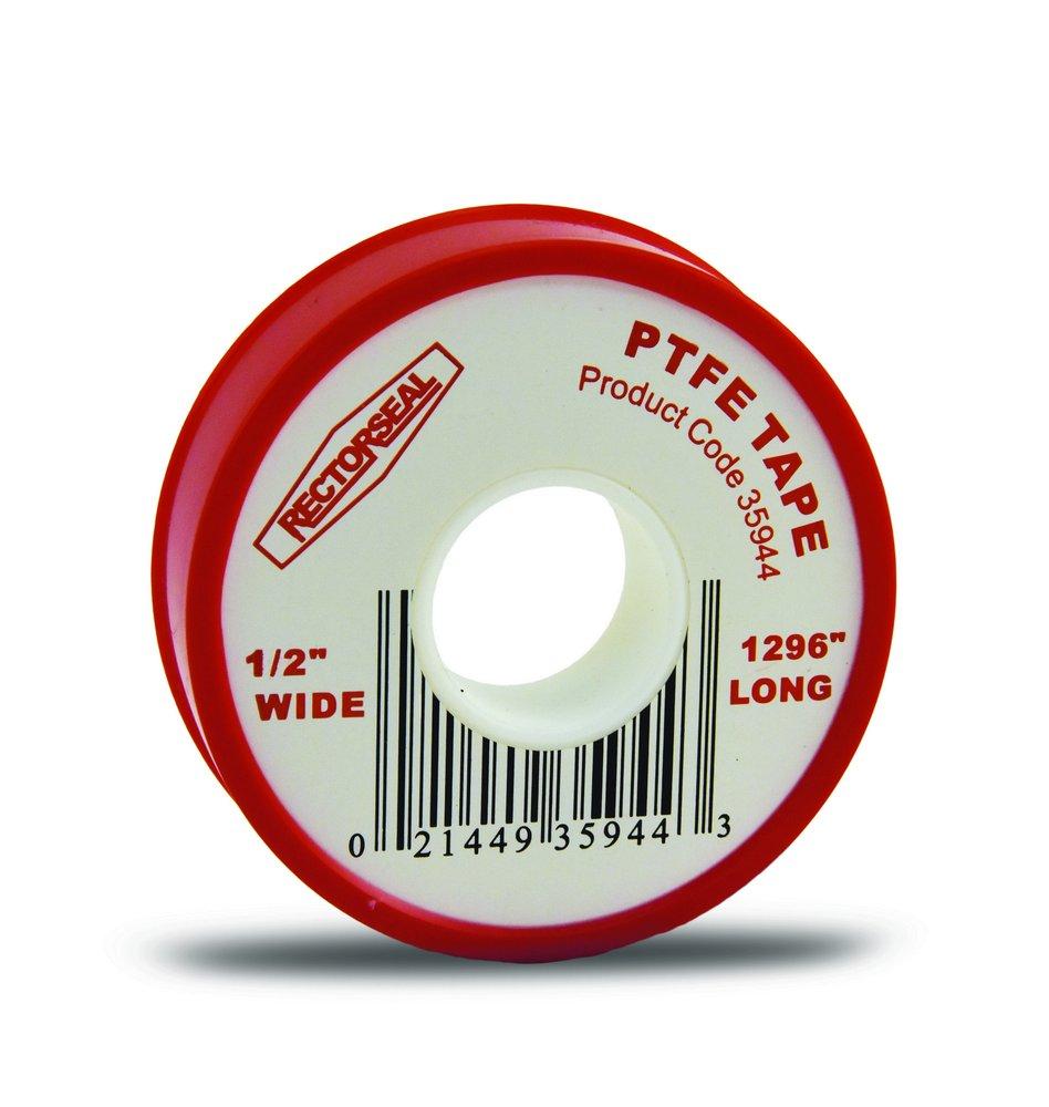 Rectorseal White 1/2 in. PTFE Tape with Display CTN in White 
