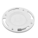 White Inside 4 in. or Over 3 in. Pipe PVC DWV Flush Closet Flange with Knockout 