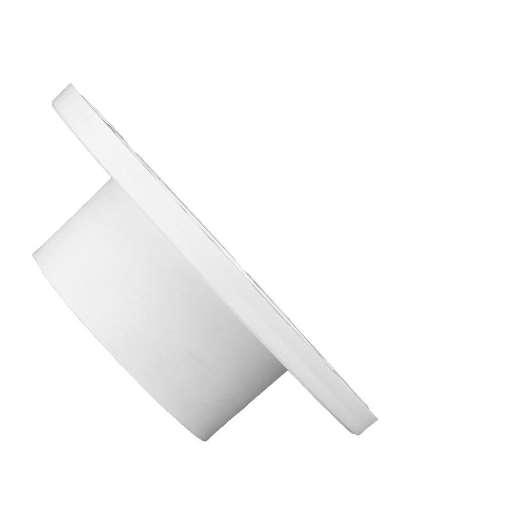White Inside 4 in. or Over 3 in. Pipe PVC DWV Flush Closet Flange with Knockout 