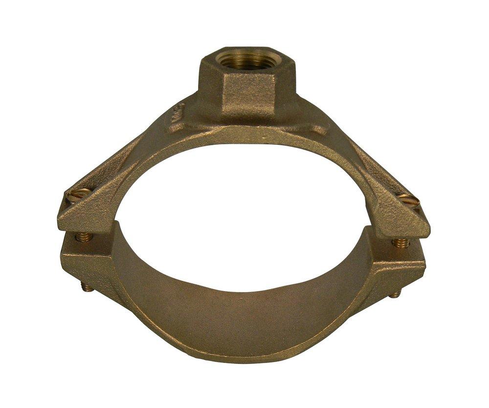 A.Y. McDonald 6 x 6-9/10 in. IPS Brass Single Strap Saddle for C900 Pipe 