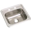 15 x 15 in. 2 Hole Stainless Steel Drop- Bar Sink in Satin Stainless Steel