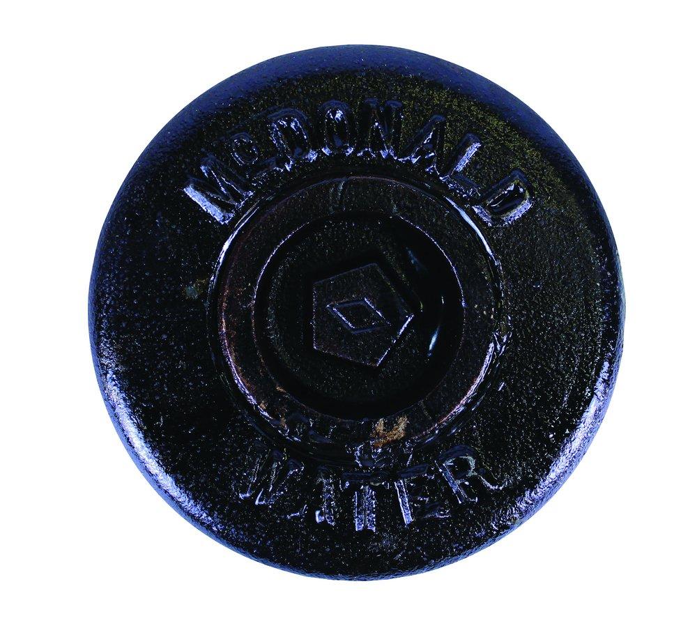 A.Y. McDonald Black 4-1/2 in. Lid with Pentagon Plug 
