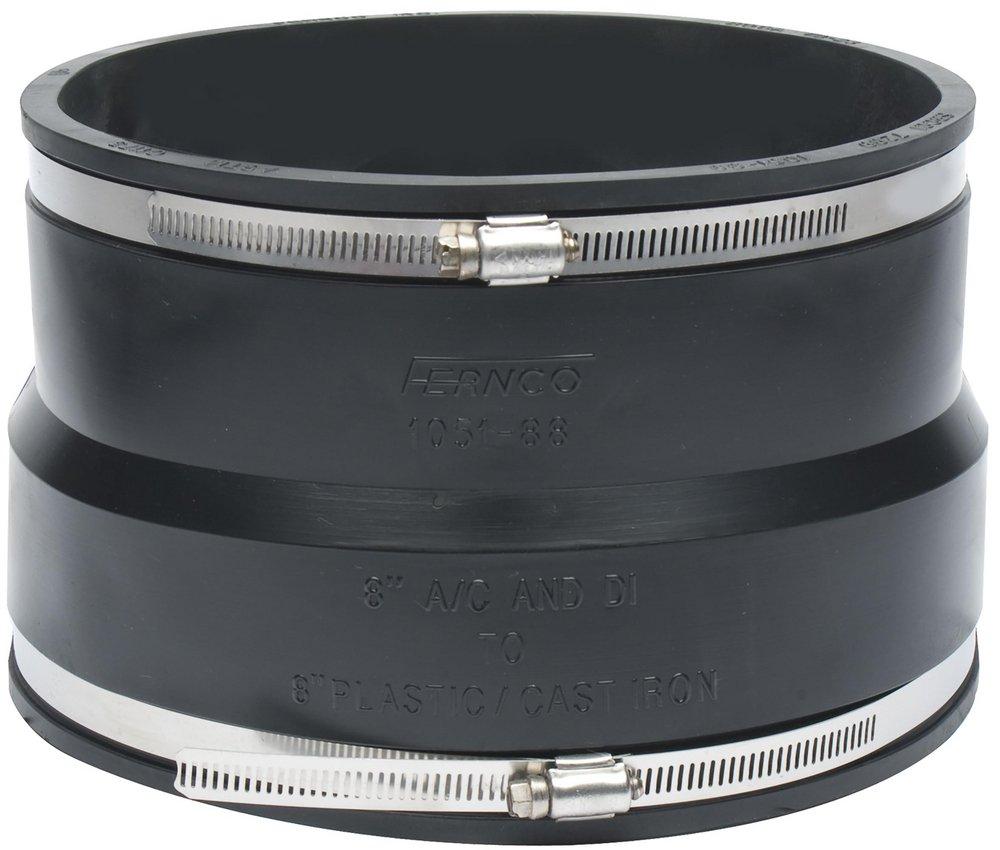 Fernco Clamp Plastic Coupling with Stainless Steel Band 