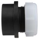 Black ABS DWV Slip Joint Male Trap Adapter with Washer & Polyethylene Nut 
