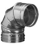 4 in. Aluminum and Galvanized Steel Gas Vent Adjustable Elbow