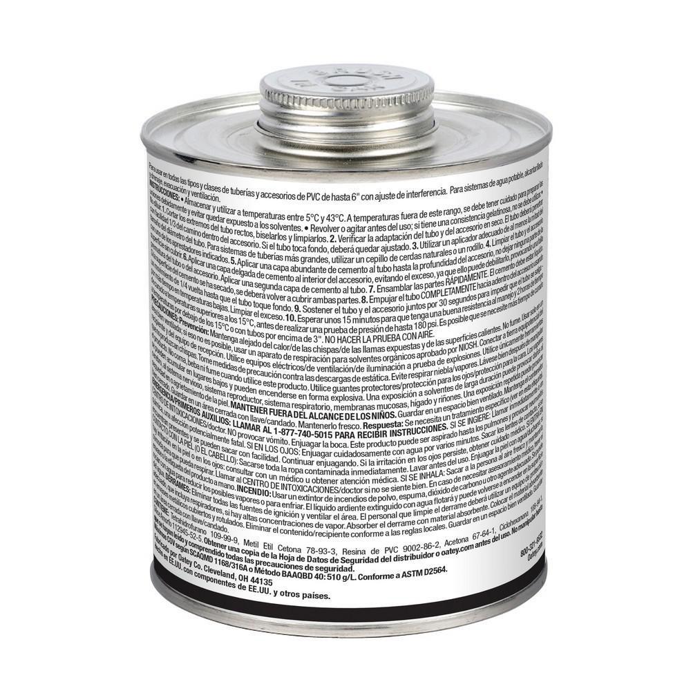 Oatey&reg; Clear Fast Set PVC Clear Pipe Cement 