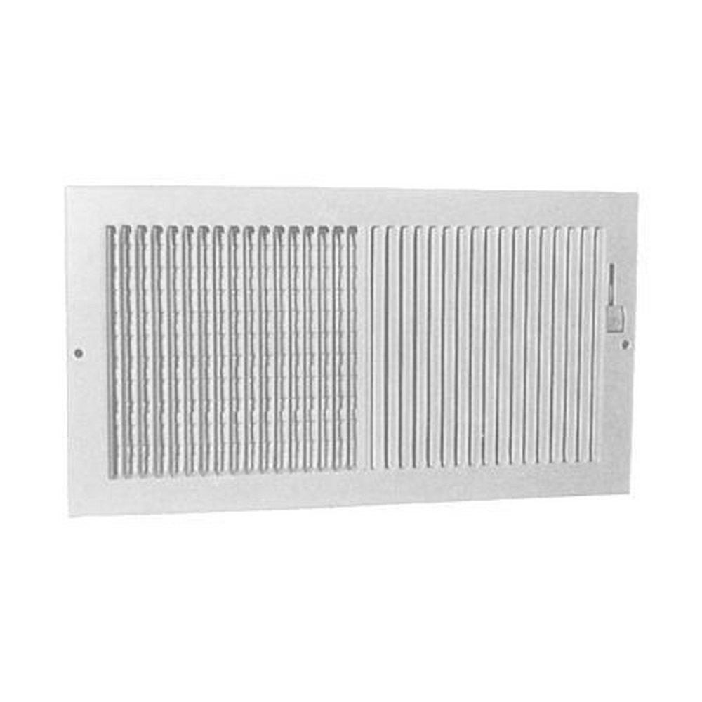 Hart & Cooley White 4 in. Residential Ceiling & Sidewall Register in White 2-way Steel 