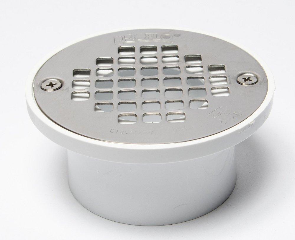 2-3 in. PVC Tile Shower Drain with Stainless Steel Strainer, PROFLO®