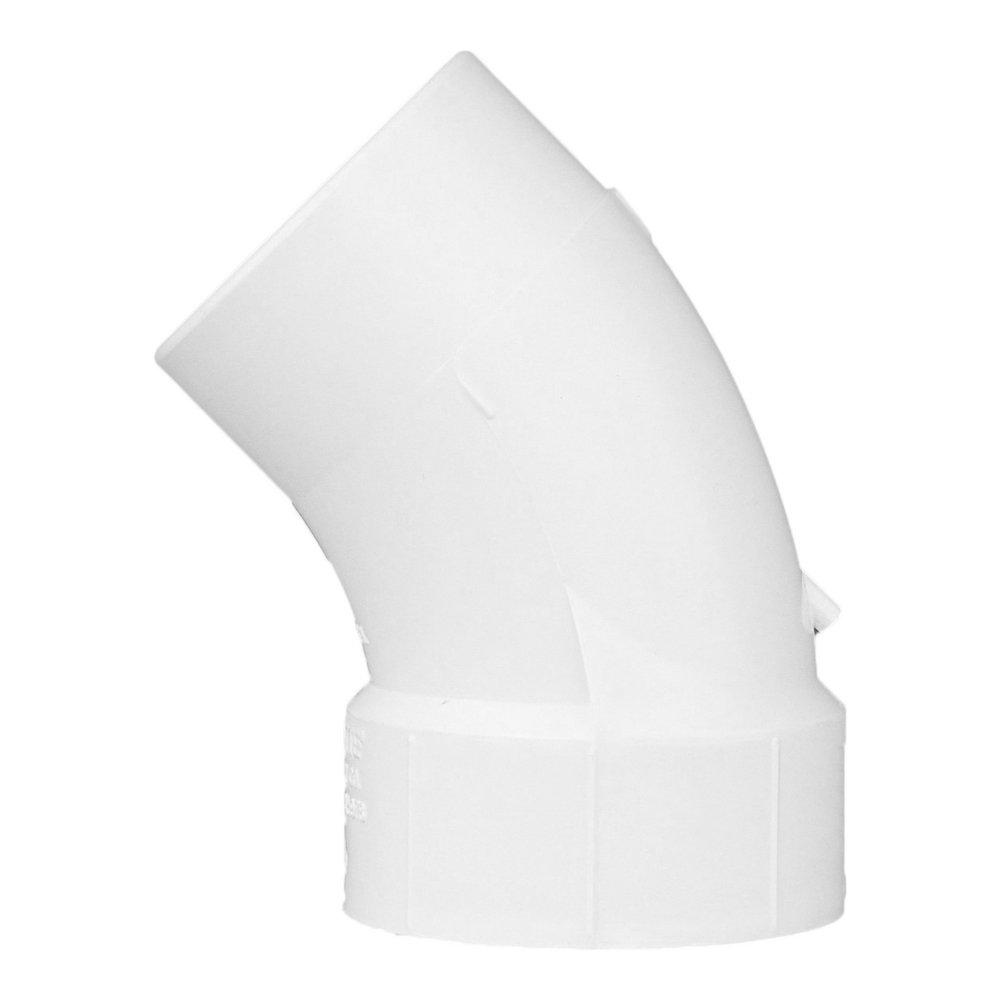 White PVC DWV 45° Street Elbow 