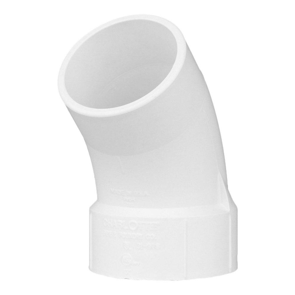 White PVC DWV 45° Street Elbow 