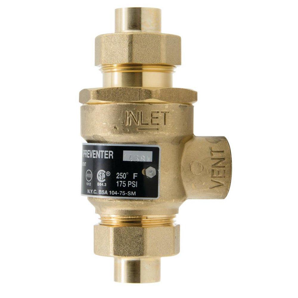 Watts Brass Brass Union Solder x Socket Weld Backflow Preventer 