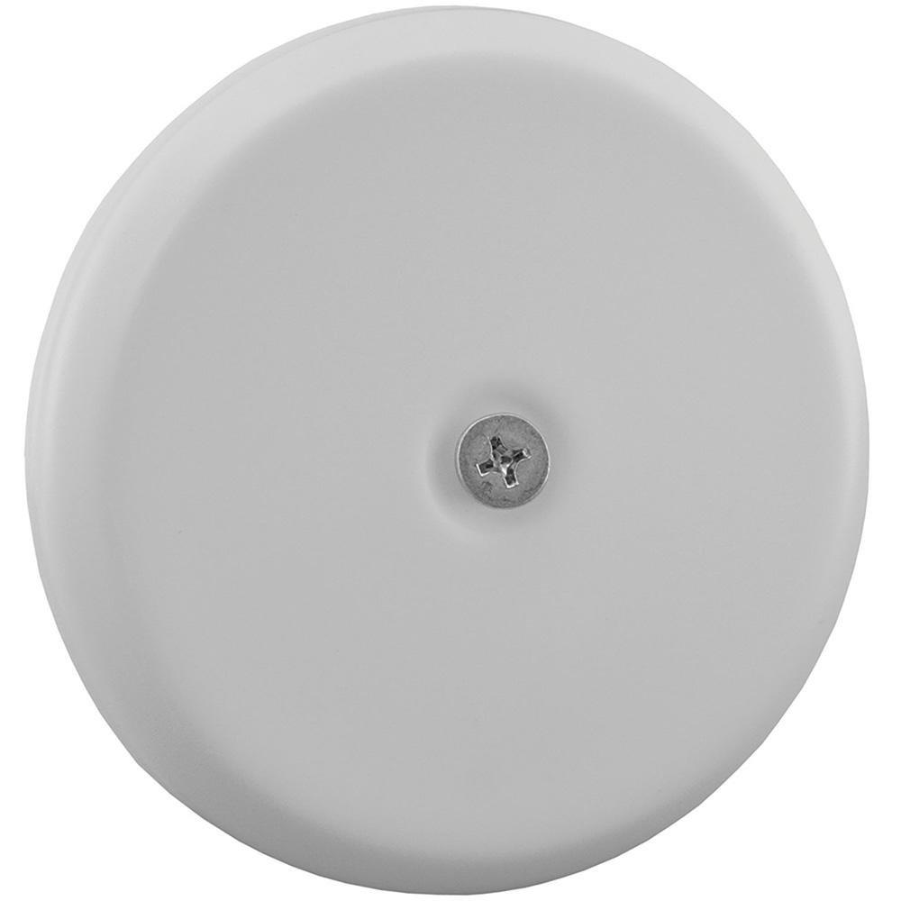 Jones Stephens White High Impact Plastic Cleanout Cover Plate in Matte White 