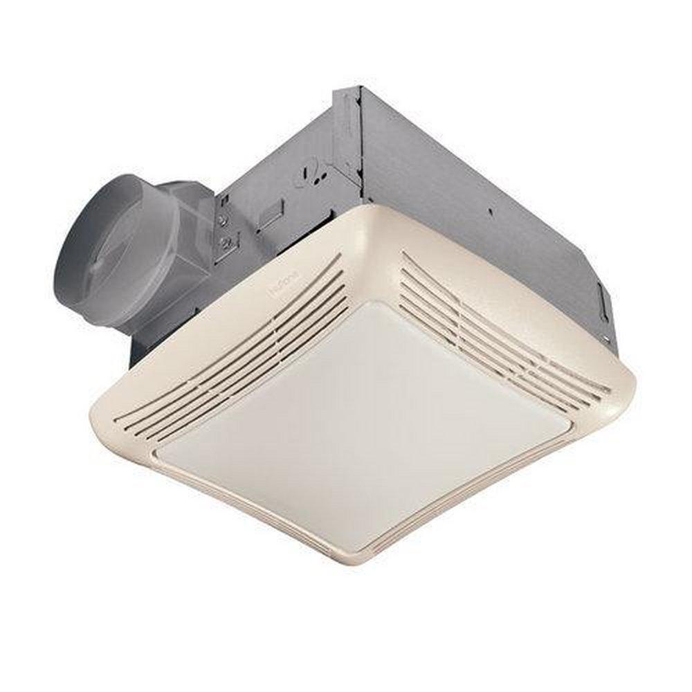 Broan White 9 x 9 x 5 3/4 in. Ceiling Exhaust Fan with Light 