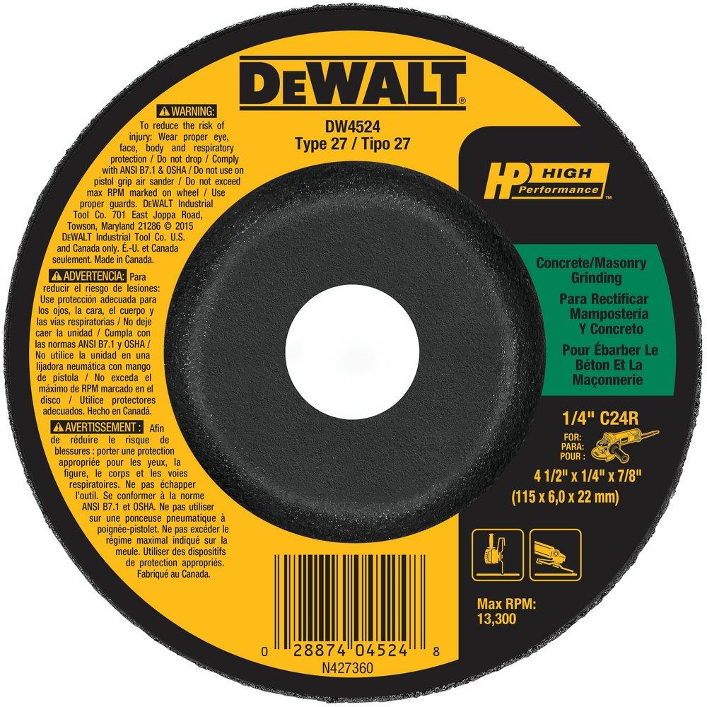 DEWALT Yellow Silicon Carbide Grinding Wheel 
