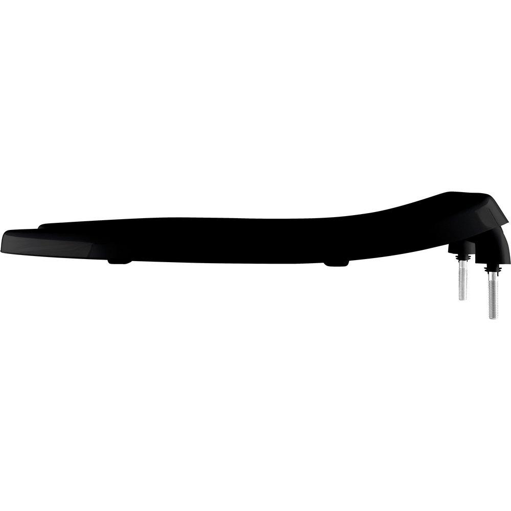 Bemis Black Elongated Open Front Toilet Seat 