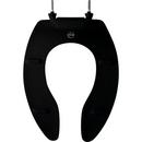 Bemis Black Elongated Open Front Toilet Seat 