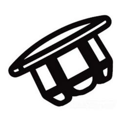 Escutcheon Plug in Polished Chrome