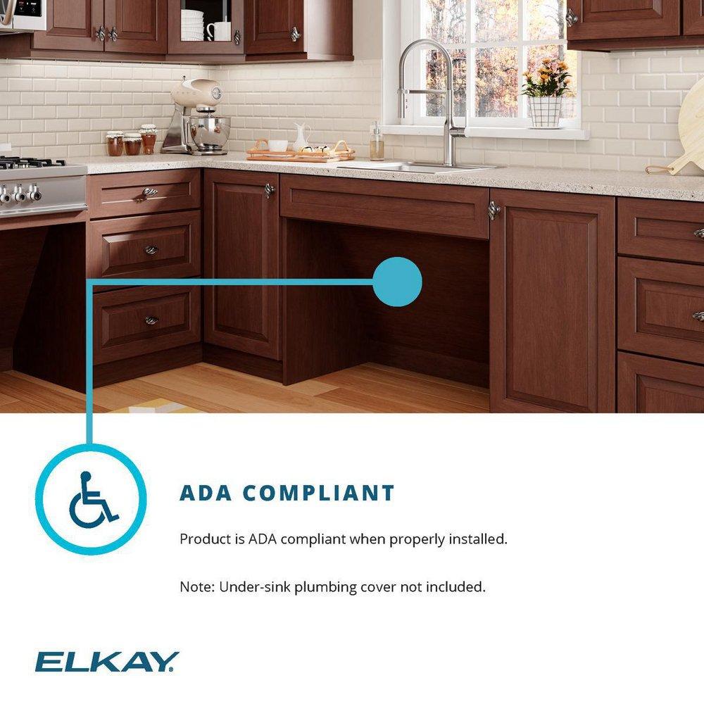 Elkay Lustrous Satin 19 x 18 in. Stainless Steel Single Bowl Drop-in Kitchen Sink in Lustrous Satin 