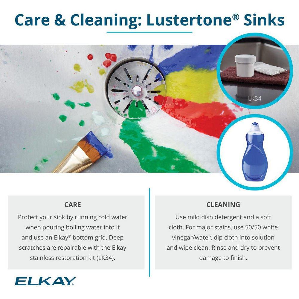 Elkay Lustrous Satin 19 x 18 in. Stainless Steel Single Bowl Drop-in Kitchen Sink in Lustrous Satin 