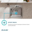 Elkay Lustrous Satin 19 x 18 in. Stainless Steel Single Bowl Drop-in Kitchen Sink in Lustrous Satin 