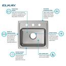 Elkay Lustrous Satin 19 x 18 in. Stainless Steel Single Bowl Drop-in Kitchen Sink in Lustrous Satin 